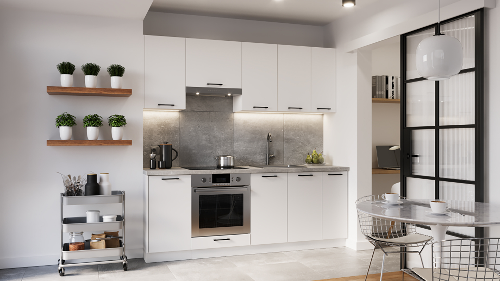 Kuchnia Vella Biały Połysk - Dostępna w 72h