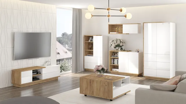 MebloCross   Hybrid salon craft złoty   biały połysk