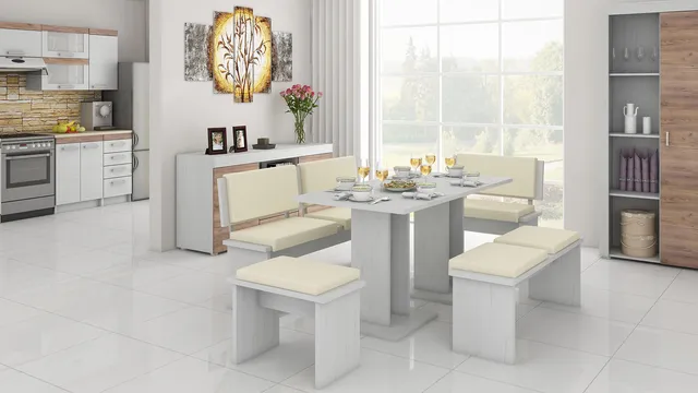 MebloCross   Bond zestaw duży craft biały   eco beż