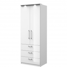 Szafa dwudrzwiowa z szufladami 80 cm biała 2497KL68 TYP-68 OPTIMA Podstawowe