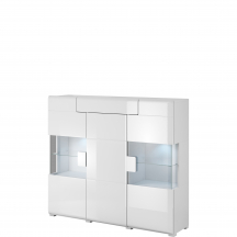 Komoda wysoka z witryną Biały Połysk 2498DW46 TYP-46 TOLEDO Podstawowe