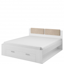 Łóżko 180 x 200 z szufladami zagłowie tapicerowane 24AAEA52 TYP-52 GALAXY Podstawowe