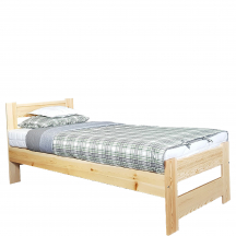 Łóżko drewniane sosnowe HOTELOWE 90 x 200 ze stelażem Podstawowe