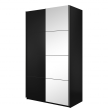 Szafa 2 drzwi przesuwnych z lustrami 120 cm czarna 22W01654 TYP-54 BETA Podstawowe