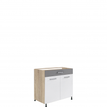 Szafka dolna stojąca 1 szuflada 2 drzwi 80 cm GLO-6D GLOBAL Podstawowe