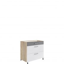 Szafka dolna stojąca 3 szuflady 80 cm GLO-22D GLOBAL Podstawowe