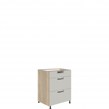 Szafka dolna stojąca 3 szuflady 60 cm FL-10D FAVORIT LATTE Podstawowe