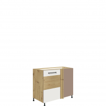 Szafka dolna stojąca narożna 1 drzwi Lewa 24D INFINITY WHITE Podstawowe