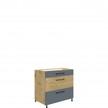 Szafka dolna stojąca 3 szuflady 80 cm IW-22D INFINITY GRAY Podstawowe