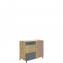 Szafka dolna stojąca narożna 1 drzwi Lewa 24D INFINITY GRAY Podstawowe