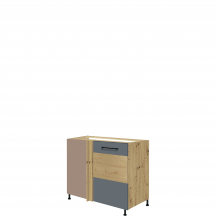 Szafka dolna stojąca narożna 1 drzwi Prawa 25D INFINITY GRAY Podstawowe