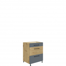 Szafka dolna stojąca 3 szuflady 60 cm IG-10D INFINITY GRAY Podstawowe