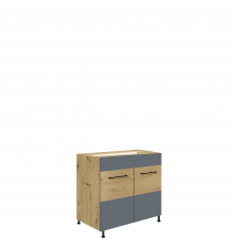 Szafka pod zlewozmywak 2 drzwi 80 cm IG-12D INFINITY GRAY Podstawowe