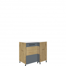 Szafka dolna stojąca narożna 1 drzwi Lewa 15D INFINITY GRAY Podstawowe