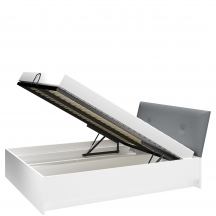 Łóżko 160 x 200 ze stelażem i pojemnikiem 14 LILLE Podstawowe