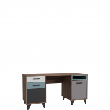 Biurko 150 cm z szufladą i półkami RVXB221-N41 RAVEN Podstawowe