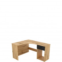 Biurko narożne CORNER z szufladą Dąb Wotan24N2LU03 TYP-03 Podstawowe