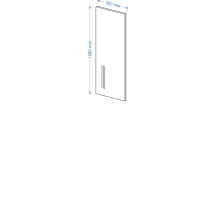 Panel boczny zakończeniowy górny wysoki 108/32 Szkic