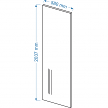 Panel boczny zakończeniowy dolny wysoki 203,7/58 Szkic
