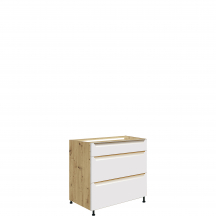 Szafka dolna stojąca 3 szuflady 80 cm GLA-22D GLAMOUR WHITE Podstawowe