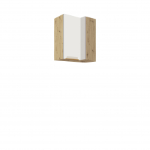 Szafka górna wisząca narożna 1 drzwi Lewa GLA-44G GLAMOUR WHITE Podstawowe