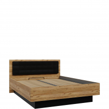 Łóżko 160 x 200 ze stelażem i pojemnikiem JLTL3161-M397 TULUZA BLACK Podstawowe