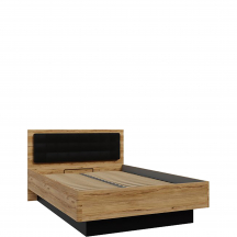 Łóżko 140 x 200 ze stelażem i pojemnikiem JLTL3141-M397 TULUZA BLACK Podstawowe