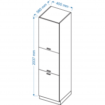 Szafka dolna wysoka słupek SPD 4 ELIN Szkic