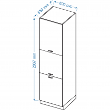 Szafka dolna wysoka słupek SPD 6 ELIN Szkic