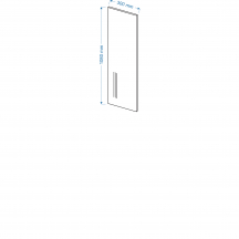 Panel boczny zakończeniowy górny wysoki 108/30 ELIN Szkic