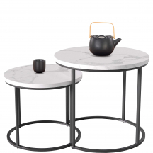 OREO biały marmur Halmar Ława zestaw Podstawowe