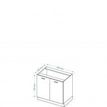 Szafka dolna 2 drzwi D 9 BLANKA Szkic