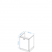 Szafka pod zlewozmywak 1 drzwi DZ 6 BLANKA Szkic