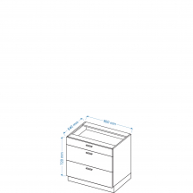 Szafka dolna stojąca 3 szuflady DS. 9/3 BLANKA Szkic