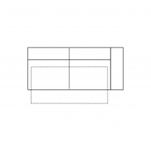 Segment 2,5SK z pojemnikiem Prawy LEONARDO Szkic