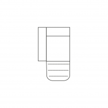 Segment 1RF z relaksem elektrycznym i akumulatorem Lewy LEONARDO Szkic