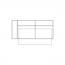 Segment 2,5SK z pojemnikiem Lewy LEONARDO Szkic