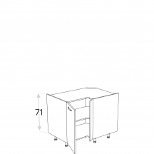 Szafka dolna stojąca narożna 2 drzwi 100 x 70 cm DRP100x70 KAMMONO P2 Szkic