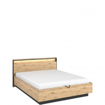 Łóżko 160 x 200 ze stelażem, pojemnikiem i oświetleniem QS-02(160) QUANT Podstawowe