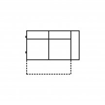 Element z funkcją spania Prawy 140 S2FR MODESTO Podstawowe