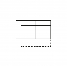 Element z funkcją spania Lewy 160 S2,5FL MODESTO Podstawowe