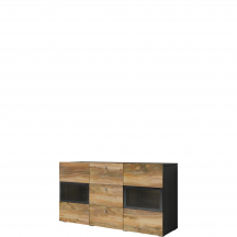 Komoda 2 drzwi 3 szuflady Satin Nussbaum / Touchwood 24Z6BM26 TYP-26 BAROS Podstawowe