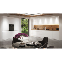 Zestaw mebli kuchennych 340 x 180 cm White Połysk ASPEN Podstawowe