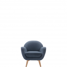 Fotel z nóżkami drewnianymi EVORA Podstawowe