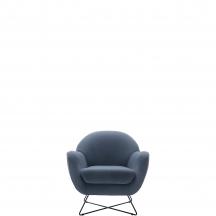 Fotel z podstawą metalową czarną EVORA Podstawowe