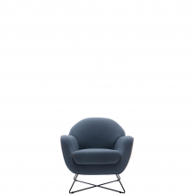 Fotel z podstawą metalową czarną MIRA Podstawowe