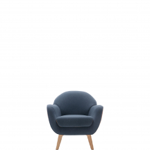 Fotel z nóżkami drewnianymi MIRA Podstawowe