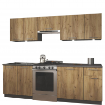 Zestaw mebli kuchennych DARIA 240 Dąb Craft / Antracyt Podstawowe