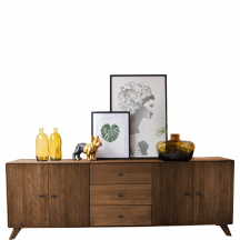 Komoda III drewniana z buku olejowanego WZ-0624-07.. WZ-0624 Podstawowe