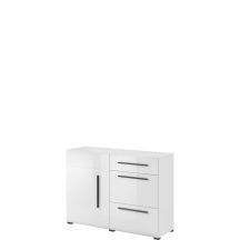 Komoda mała 1 drzwi 3 szuflady Biały Połysk 2497FJ45 TYP-45 TULSA Podstawowe